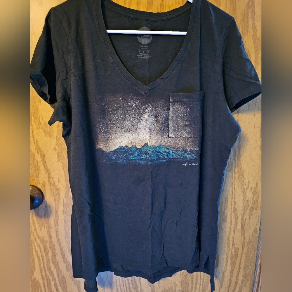 Life Is Good Charcoal Women's Tee